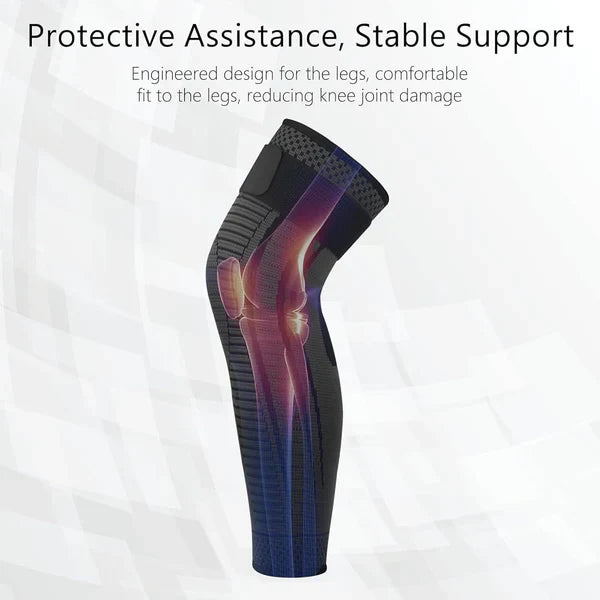 2 Pcs Full Leg Knee Pads with Support Belt ( Original China )